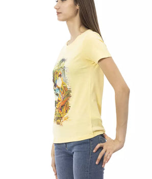 Camiseta Trussardi Action de algodón amarillo para mujer