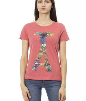Camiseta Trussardi Action de algodón fucsia para mujer