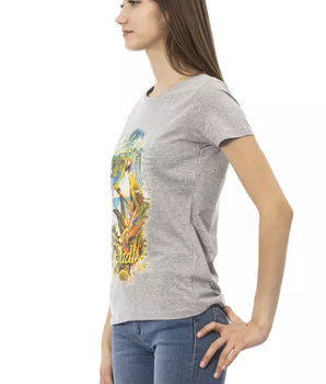 Trussardi Action Gray Cotton Women T-Shirt