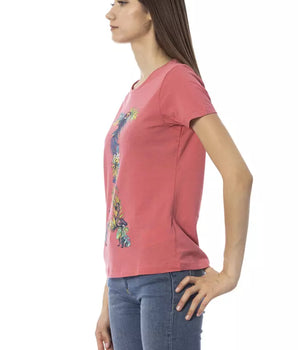 Trussardi Action Chic Fuchsia Short Sleeve Fashion Tee