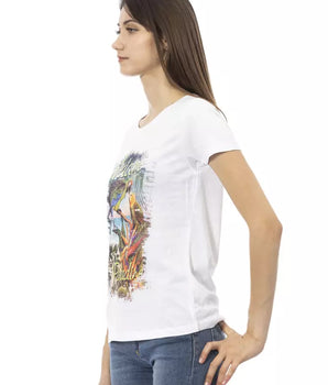 Camiseta Trussardi Action de algodón blanco para mujer