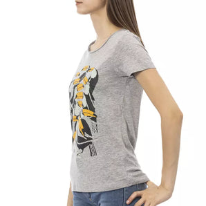 Trussardi Action Gray Cotton Women Top