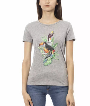 Trussardi Action Gray Cotton Women T-Shirt