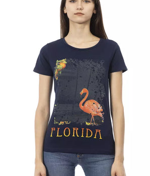 Camiseta Mujer Trussardi Action Algodón Azul