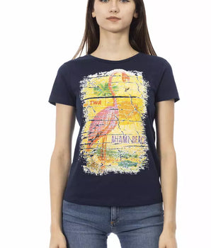 Trussardi Action Blue Cotton Women T-Shirt