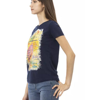Trussardi Action Blue Cotton Women T-Shirt