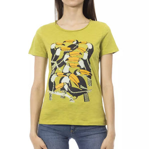 Trussardi Action Green Cotton Women T-Shirt