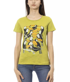 Top Trussardi Action de algodón verde para mujer