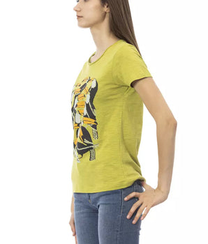 Top Trussardi Action de algodón verde para mujer