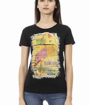 Trussardi Action Black Cotton Women T-Shirt