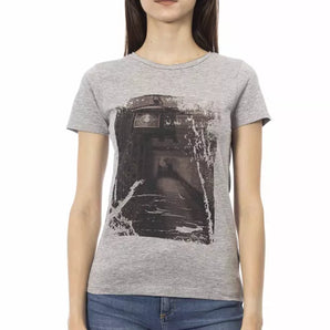 Trussardi Action Gray Cotton Women Top