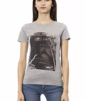 Trussardi Action Gray Cotton Women T-Shirt