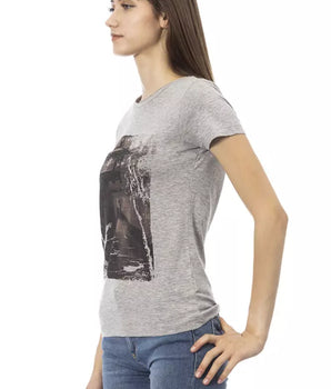 Trussardi Action Gray Cotton Women T-Shirt