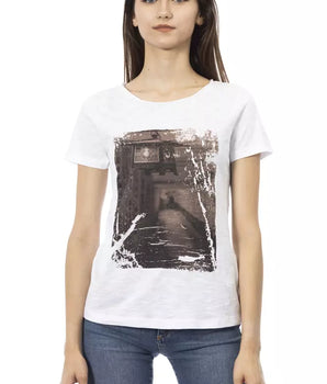 Trussardi Action White Cotton Women T-Shirt