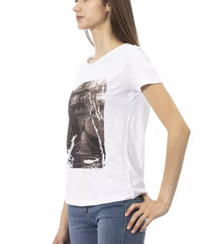 Top Trussardi Action de algodón blanco para mujer