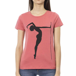 Trussardi Camiseta Action Chic De Manga Corta En Mezcla De Algodón Rosa