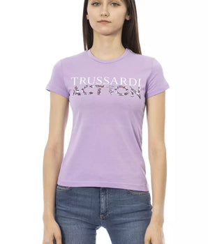 Trussardi Action Purple Cotton Women's T-Shirt