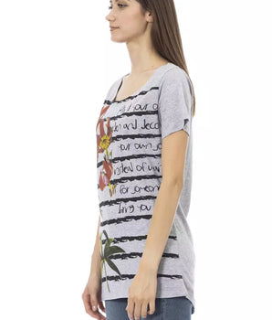 Trussardi Action Gray Cotton Women T-Shirt