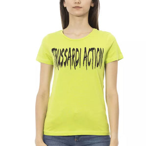 Trussardi Camiseta de diseñador de manga corta Action Chic verde oliva