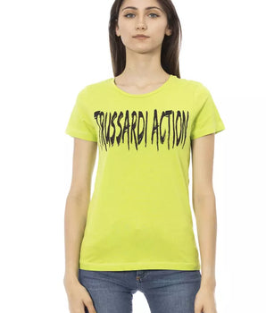 Trussardi Action Green Cotton Women T-Shirt