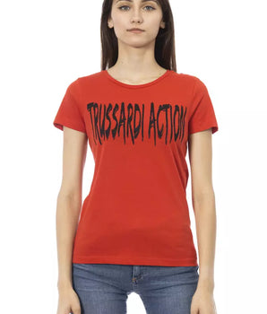 Camiseta Trussardi Action de algodón rojo para mujer