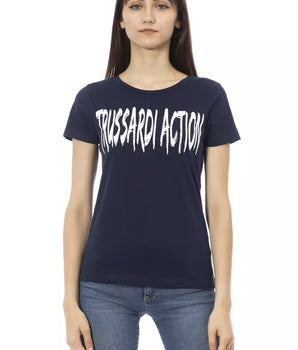 Trussardi Action Blue Cotton Women T-Shirt