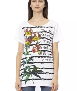 Trussardi Action White Cotton Women Top Trussardi Action 
