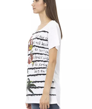 Trussardi Action White Cotton Women Top Trussardi Action 