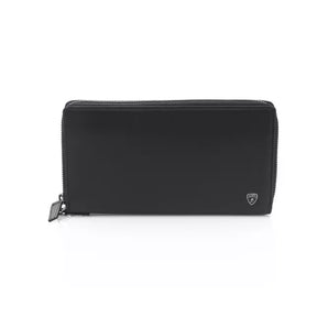 Automobili Lamborghini Black Calf Leather Men Wallet