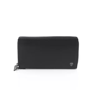 Automobili Lamborghini Black Calfskin Men Wallet