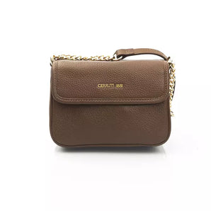 Cerruti 1881 Brown Leather Women Crossbody Bag