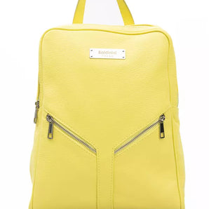 Baldinini Trend Sunshine Yellow Leather Backpack