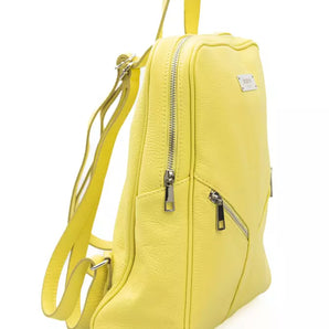 Baldinini Trend Sunshine Yellow Leather Backpack