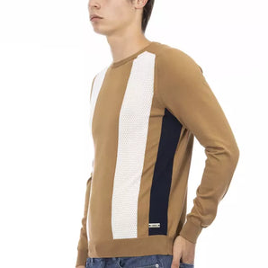 Baldinini Trend Brown Cotton Men Sweater