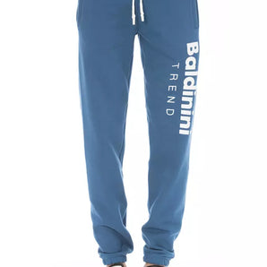 Baldinini Trend Blue Cotton Men Sport Pant