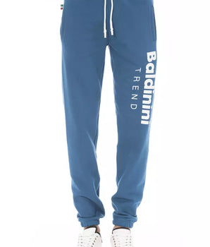 Baldinini Trend Blue Cotton Men Sport Pant