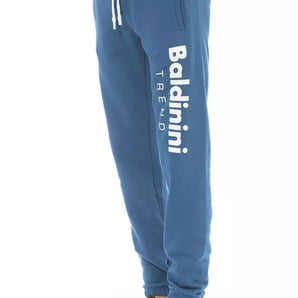 Baldinini Trend Blue Cotton Men Sport Pant