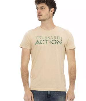 Camiseta Trussardi Action Algodón Beige Hombre