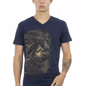 Trussardi Action Blue Cotton Men T-Shirt