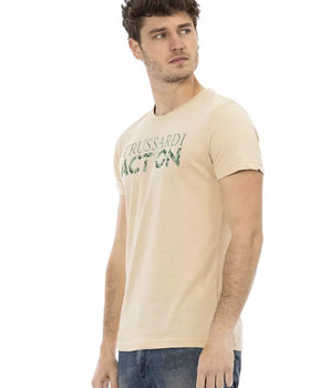 Camiseta Trussardi Action Algodón Beige Hombre