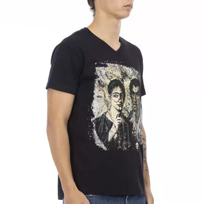 Trussardi Action Black Cotton Mens TShirt