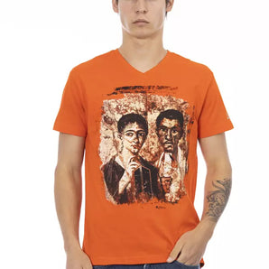 Trussardi Action Orange Cotton Men T-Shirt