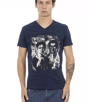 Camiseta Hombre Trussardi Action Algodón Azul