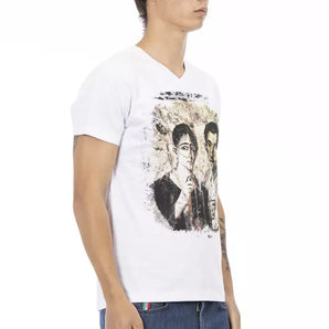 Trussardi Action White Cotton Men T-Shirt