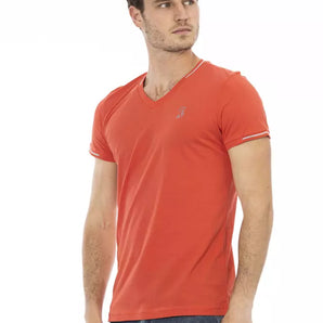 Trussardi Action Orange Cotton Men T-Shirt