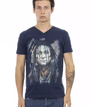 Trussardi Action Camiseta Hombre Algodón Azul