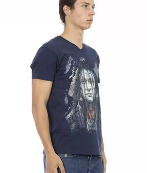 Trussardi Action Camiseta Hombre Algodón Azul