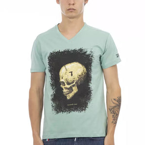 Trussardi Action Green Cotton Men T-Shirt