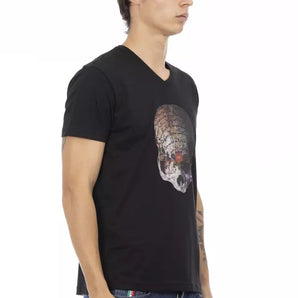 Trussardi Action Black Cotton Men T-Shirt