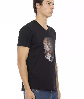 Camiseta Hombre Trussardi Action Algodón Negro